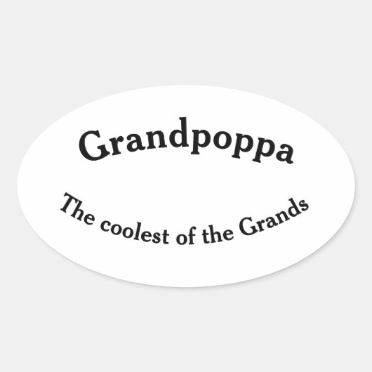 Opa de coolste van de Grands sticker (Voorkant)
