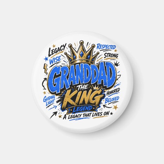 Opa de Koning  Magneet (Voorkant)