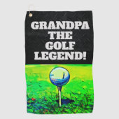 Opa de Legend Funny Smack Talk Sports Golfhanddoek (Voorkant)