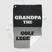 Opa de legendarische smack Talk Black Silver Golfhanddoek (Insitu)