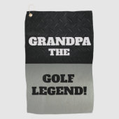 Opa de legendarische smack Talk Black Silver Golfhanddoek (Voorkant)