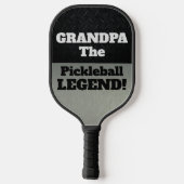 Opa de legendarische smack Talk Black Silver Pickleball Paddle (Achterkant)