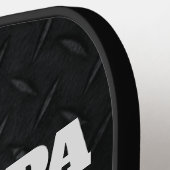 Opa de legendarische smack Talk Black Silver Pickleball Paddle (Links Detail)