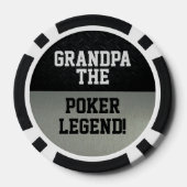 Opa de legendarische smack Talk Black Silver Poker Chips (Achterkant)