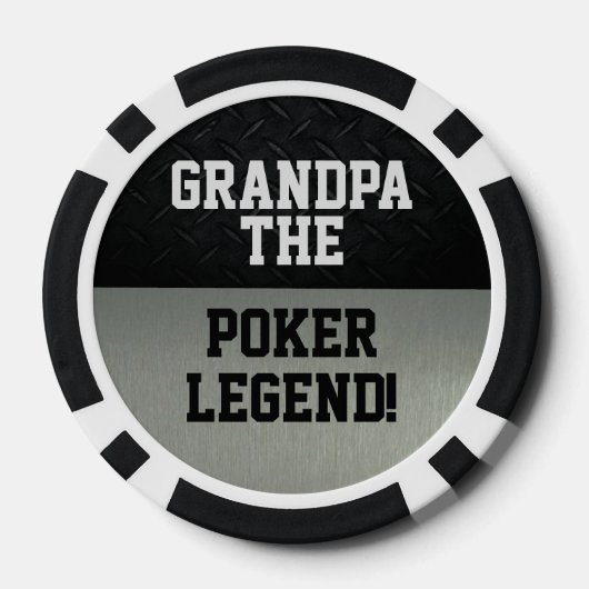 Opa de legendarische smack Talk Black Silver Poker Chips (Achterkant)