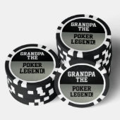 Opa de legendarische smack Talk Black Silver Poker Chips (Opstapeling)