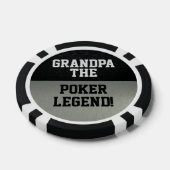 Opa de legendarische smack Talk Black Silver Poker Chips (Enkel)