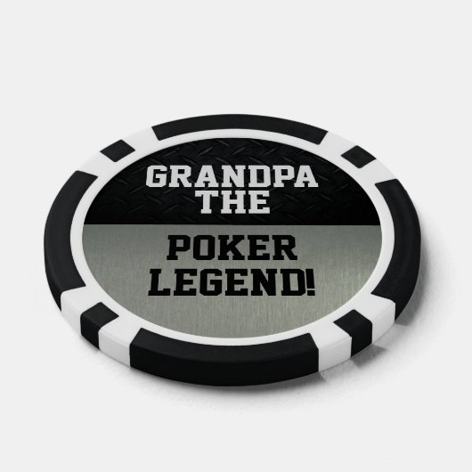 Opa de legendarische smack Talk Black Silver Poker Chips (Enkel)