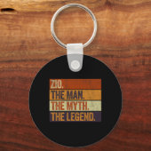 Opa De Man De Mythe De Legende Funny Retro Vader Sleutelhanger (Voorkant)