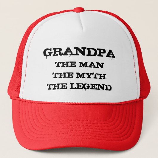 Opa de man de mythe de legende trucker hoed pet (Voorkant)