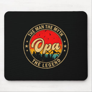 Opa de man de mythe de legende vintage retro voor muismat