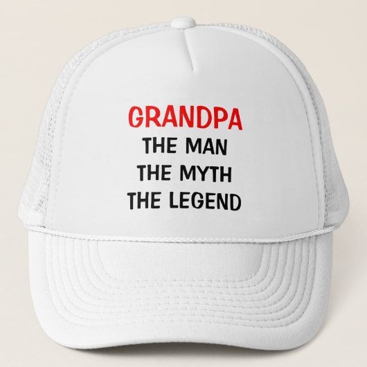 Opa de man mythe legende hoed trucker pet (Voorkant)