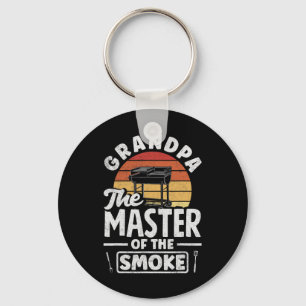 Opa de meester van de rook Vaderdag BBQ Sleutelhanger