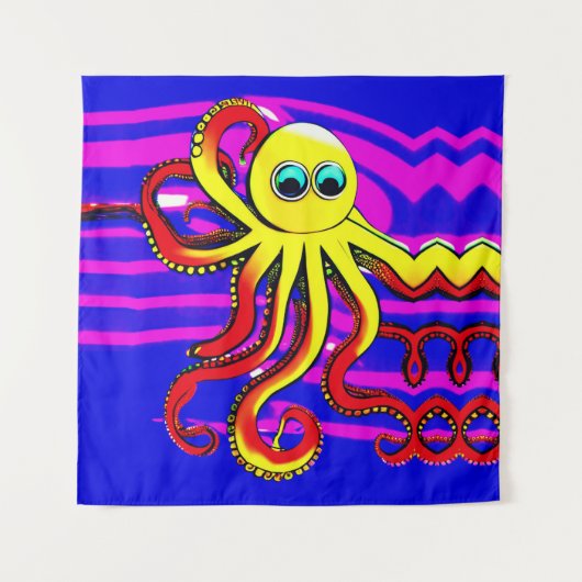Opa de Ontwerper Octopus Wandkleed (Voorkant)