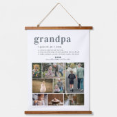 Opa definitie | 8 foto collage hangend wandkleed (Voorkant)