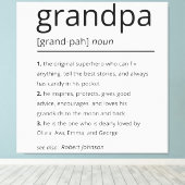 Opa definitie, aangepaste opa cadeau verjaardag canvas afdruk (Insitu (Houten vloer))