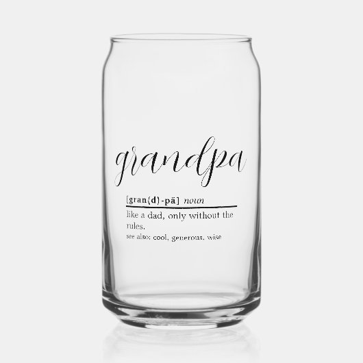 Opa Definitie Bierblik glas (Voorkant)