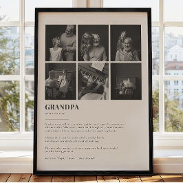Opa Definitie Custom 6 Foto Collage Poster