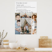 Opa Definitie Gepersonaliseerde 4 foto collage Poster (Keuken)