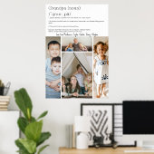 Opa Definitie Gepersonaliseerde 4 foto collage Poster (Thuiskantoor)