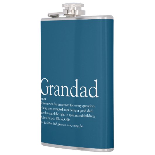 Opa definitie gezegde citaat blauw heupfles (Links)