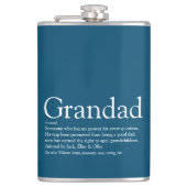 Opa definitie gezegde citaat blauw heupfles (Voorkant)