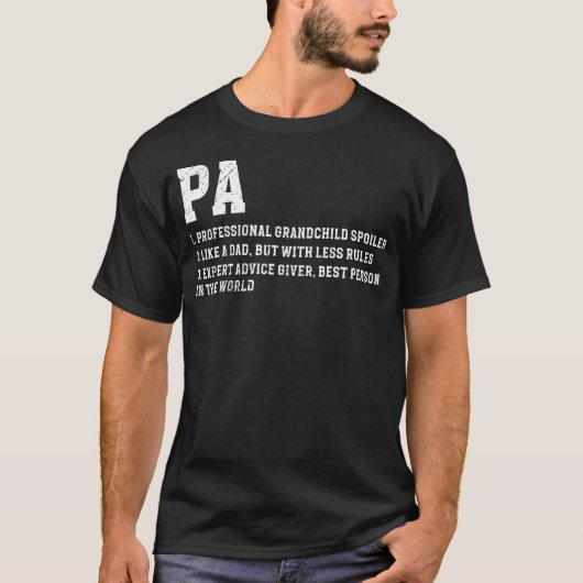 Opa Definitie Opa Grootvader Opa T-shirt (Voorkant)