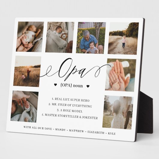 Opa Definition Script Photo Collage Keepomwille Fotoplaat (Zijkant)