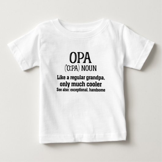 Opa Definition Shirt - Vaderdag Cadeau Cadeaus (Voorkant)