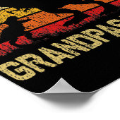 Opa Dinosaur T Rex Grandpasaurus 2 kinderen Poster (Hoek)