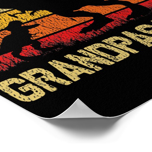 Opa Dinosaur T Rex Grandpasaurus 2 kinderen Poster (Hoek)