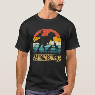 Opa Dinosaur T Rex Grandpasaurus 3 Kinder vader T-shirt