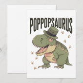 Opa Dinosaur Vaderdag Poppopsaurus Feestdagenkaart (Voorkant / Achterkant)