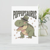 Opa Dinosaur Vaderdag Poppopsaurus Feestdagenkaart (Staand voorkant)