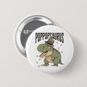 Opa Dinosaur Vaderdag Poppopsaurus Ronde Button 5,7 Cm (Voorkant /achterkant)