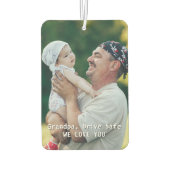 Opa Drive Veilig Aangepaste Foto Vaderdag Auto Luchtverfrisser (Achterkant)