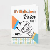 Opa Duitse Vaderdag Eerste Bump Kaart (Voorkant)
