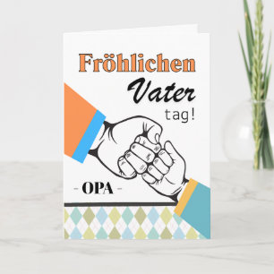 Opa Duitse Vaderdag Eerste Bump Kaart