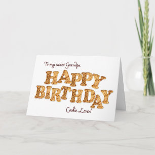 Opa, een Birthday-kaart voor een koekjesliefhebber Kaart