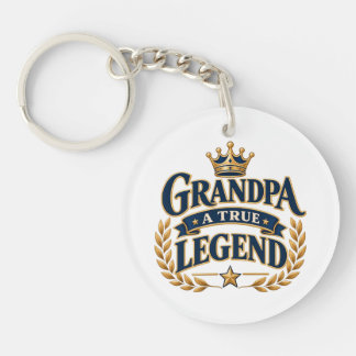 Opa Een Echte Legende Elegante Gouden Sleutelhange Sleutelhanger