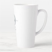 Opa Elegant Script Monogram Grijs Wit Latte Mokkop Mok (Rechts)
