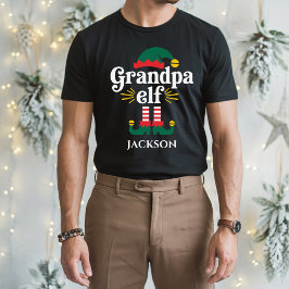 Opa Elf Grappige Elf Matching Kerstcadeau T-shirt