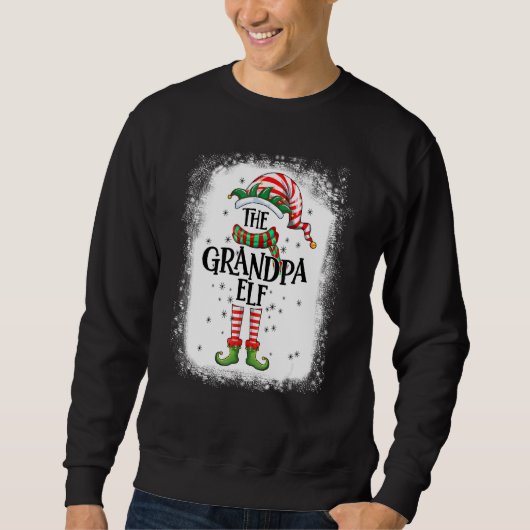 Opa Elf Group Xmas Partij Papa Pop Pop Mannen Ble Trui (Voorkant)