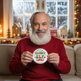 Opa Elf Kerst Feestelijke Vakantie Ronde Button 5,7 Cm