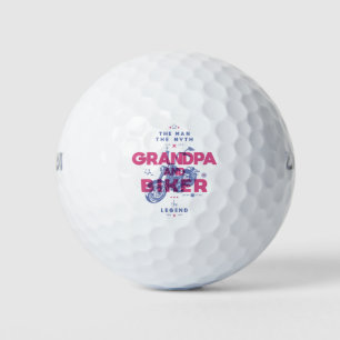Opa en fietsen het man de mythe van de legende golfballen