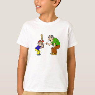 opa en jongen batter t-shirt