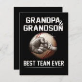 Opa en kleinzoon beste team ooit kaart (Voorkant / Achterkant)