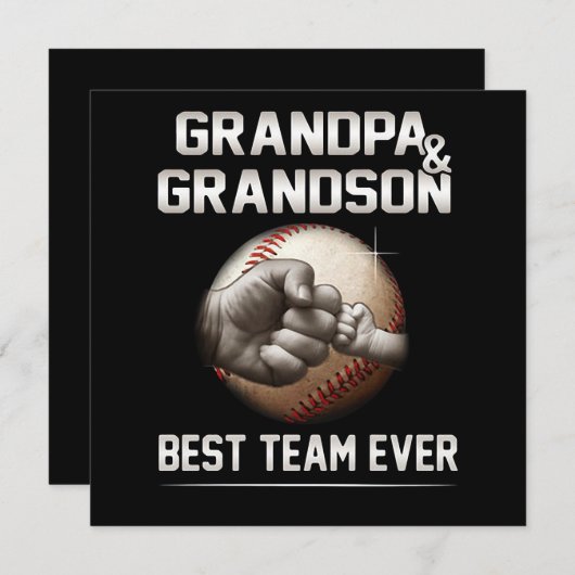 Opa en kleinzoon beste team ooit kaart (Voorkant / Achterkant)