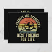 Opa en Kleinzoon Beste Vrienden voor het Leven Gra Feestdagenkaart (Voorkant / Achterkant)