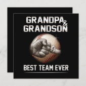 Opa en kleinzoon het beste team ooit kaart (Voorkant / Achterkant)